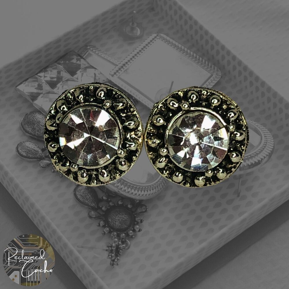 Small Round Diamond Stud Earrings